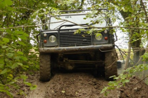 Off-roading in a 4x4