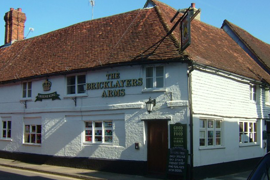 The outside of The Bricklayers Arms