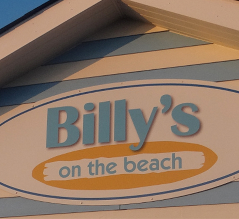 Billys on the Beach store sign